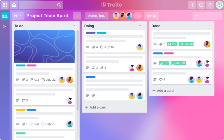 Trello Board for Project Management